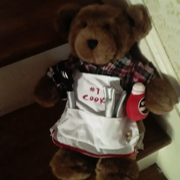 Build A Bear #1 Cook Barbeque Teddy Bear Retired